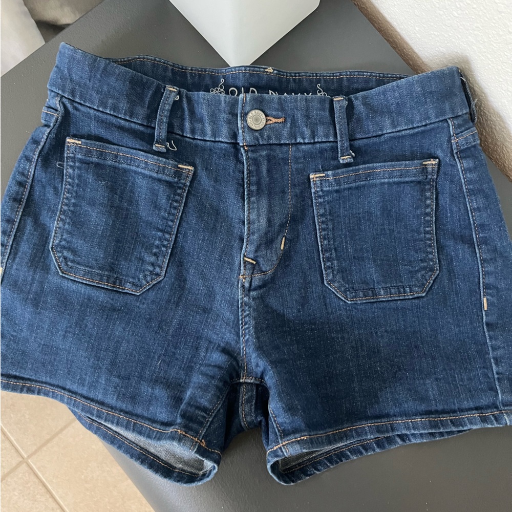 Old Navy jean shorts dark wash